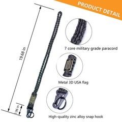 Heavy Duty Paracord Lanyard Keychain with USA Flag,Braided Tactical Lanyards …