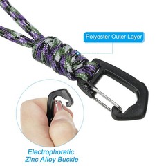 Badge Lanyard 4.7 Inch, Necklace Keychain Cord Metal Clasp Hook, Camo Purple