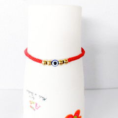 2Pcs Handmade String Evil Eye Bracelet for Women Men Black Red Thread Adjustable