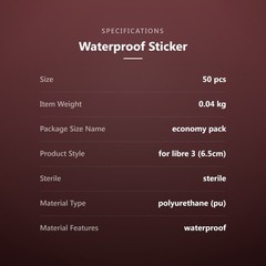 Waterproof Sticker for Freestyle Libre 3 Sensor Covers-50 PCS Waterproof for …