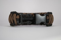 550 Paracord Survival Bracelet King Cobra Black/Dark Brown «Made in the USA»