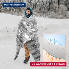 Frocopo 6 Pack Emergency Mylar Blanket, Emergency Blanket Space Blanket Survival