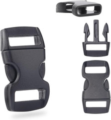 60 Pack 3/8 Inch Curved Contoured Paracord Bracelet Buckles – Quick Side Release