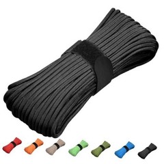 Paracord 550 Rope 100 Feet 5/32 Inch 7 Strand Type III Nylon Rope 100FT Black