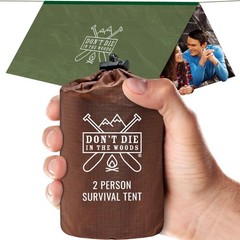 Don’t Die In The Woods – Emergency Tent [Green] 2 Person, Army Green