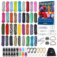 MONOBIN Paracord, 550 Paracord Combo Kit with Instruction Small, 36 Colors-a