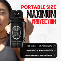 Pepper Spray Police Magnum 2 pack 3oz Flip Top Belt Clip Fog OC Defense Security