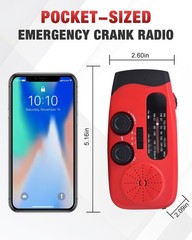 Emgykit Hand Crank Radio with LED Flashlight & SOS Function