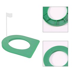 2 Pcs Putting Cup and Flag Putting Hole Practice Aids with Flag for 9830