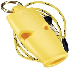 Micro Safety Whistle with Breakaway Lanyard Yellow