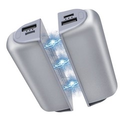 10,000MAH Dual Magnetic Hand Warmer Power Bank OT-83 Silver 104 F – 131 F Winter