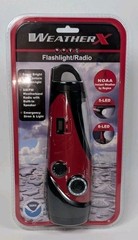 WeatherX Emergency NOAA Weather Radio Flashlight FR1807 LED Lantern AM/FM Siren