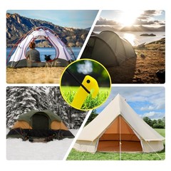 GDLPZM 24pcs 9 inches Plastic Tent Pegs Durable Spike Hook Awning Yellow