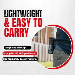 Pepper Spray Self Defense- Max Strength- 16ft Range- Portable Belt Clip Fogger