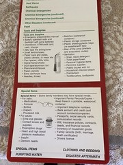 emergency preparedness flip chart (flipper) w/magnets on back, easy to use 