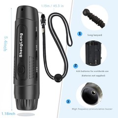 Shenglong Electronic Whistle with 3 Tones & 3 High Black Combo(No Batteries)