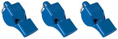 Fox 40 Classic Safety 3-Chamber Pealess Whistle, Blue (3-Pack)