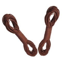 2Pcs Heavy Duty Brown Nylon Survival Parachute Cord for Outdoor Camping