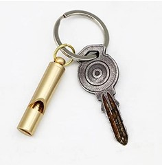 Brass Metal Emergency Whistles – 2 pcs Adults/Kids Outdoor Loud Sound SOS Surviv