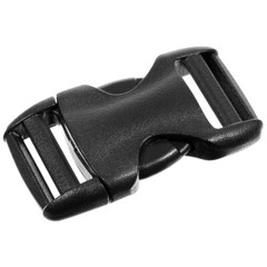 Paracord Planet 1 Inch Flat Side Release Buckle – Double Bar – Black