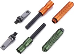2PCS Compact Fire Starter—Ferro Rod Flint Striker for EDC, Camping & Survival