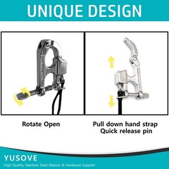 YUSOVE Quick Release Snap Shackle Boat Marine 316 Stainless Steel Eye Snap Sh…