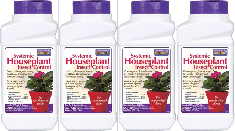 (4) ea Bonide 951 8 oz Systemic Houseplant Mealybug Insect Control Granules