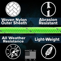 Reflective Paracord Made of 100% Nylon with 7 Inner-Core Strands Available in…