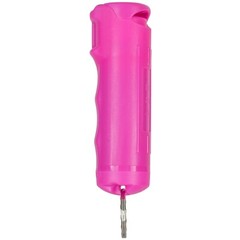 Police Magnum keychain pepper spray self defense .50oz flip top BLACK & HOT PINK