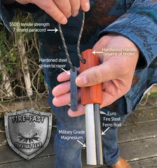 Compact Magnesium and Ferrocerium Fire Starter – Perfect for Camping & Hiking