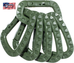 Paracord Planet Tactical Carabiner Keychain 6 Pack – Durable Plastic Carabiners