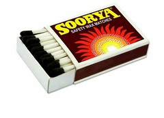 SOORYA Safety wax Matches,45 Count (each box) Pack of 12,Smoker Kitchen use etc