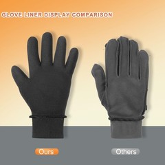 ihuan Winter Waterproof Gloves for Men Women Warm Large, Classic Black