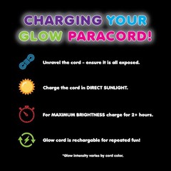 West Coast Paracord Glow in the Dark | 7 Strand Type III 550 25, Blue