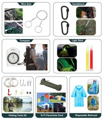 262Pcs Survival Kit Gear, First Aid Pouch, Emergency Tent, Axe & Shovel, Bug Out