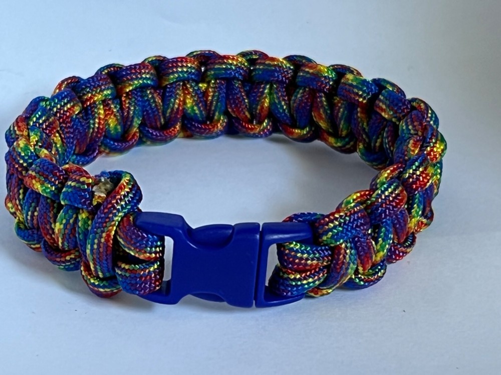 Rainbow Paracord Bracelet – Handmade