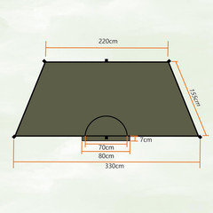 Onewind Lightweight Poncho Shelter, Solitary Shelter Cape Silnylon Emergency Sur