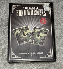Reusable Hand Warmers 2-Pack Camo Pattern Green Brown Black Pocket Warmers