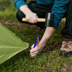 Keovoker 12 Pack Tent Stakes, 7-inch Ultralight Aluminum Ground Pegs Blue