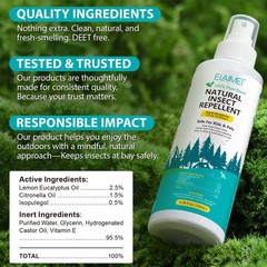 NATURAL Mosquito, Tick, and Insect Repellent with Natural Essential Oils FAMILY