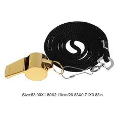 2Pcs Reusable Golden Stainless Steel Whistles for Kids and Referees