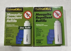 Lot of 2 -Thermacell Mosquito Repellent — 1 Butane Cartridge; 3 Insect Mat 12HR