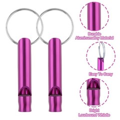 12 Pcs Emergency Whistle Aluminum Extra Loud Survival Whistle with Keychain