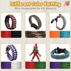 24 Colors Paracord Cord Multifunction Paracord Ropes 550Lb Survival Paracord Ran