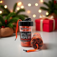 Compact 120ft Orange Paracord with Non-Tangle Canister – Perfect for Outdoor Use