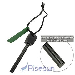 Fire Starter Flint Steel Striker Survival Kit Ferro Rod Outdoor Camping Tool