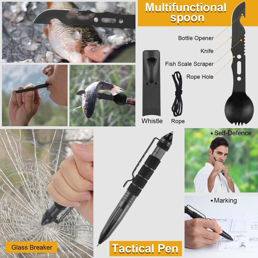 Survival Kit, Gifts for Men Dad Husband, Emergency Survival Gear and Equipment 1
