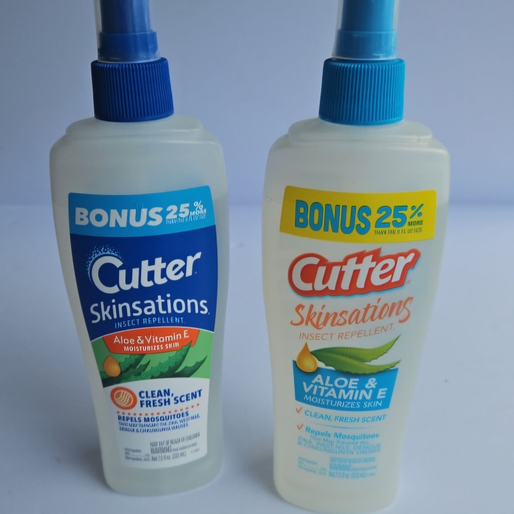 Cutter Skinsations Insect Repellent with Aloe & Vitamin E, 7.5 fl oz (Pack of 2)