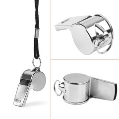 Professional Stainless-Steel Whistles with Lanyards Loud Crisp Sound Whistle