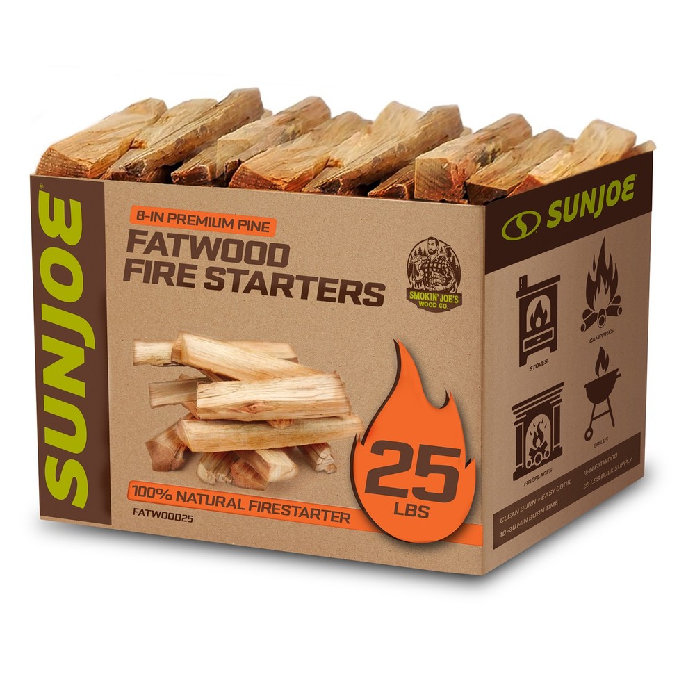 Sun Joe 25 Lb Fatwood Fire Starter Sticks for Fireplace (Open Box)